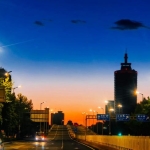 假期京城日出美景 如画景致映朝霞